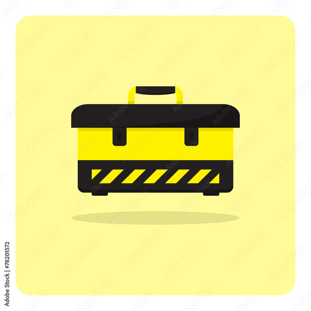 Vector of flat icon, tool box on isolated background Vector of flat icon, tool box on isolated background