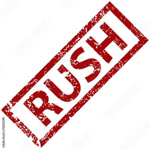 Rush rubber stamp
