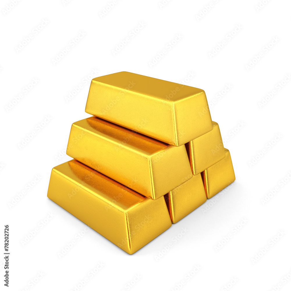 Golden bars pyramid