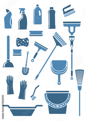 Domestic cleaning tools and supplies