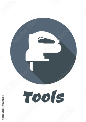 Flat electric fretsaw with long shadow