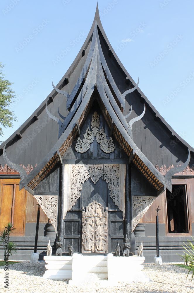 Fototapeta premium Black house museum, Chiangrai, Thailand.