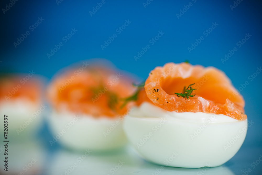 boiled eggs with salt red fish boiled eggs with salt red fish