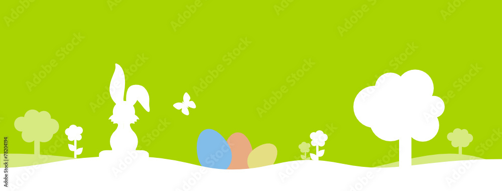 green colour eggs bunny background