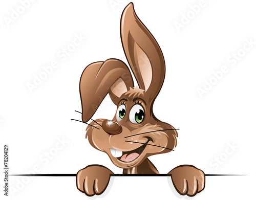 easter bunny sign smiling