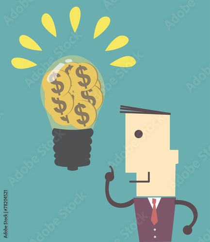 Businessman can get good idea to do something success and thinki photo