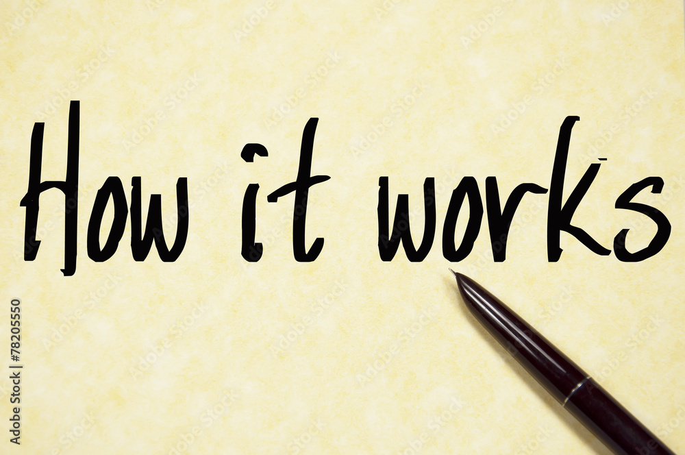 how it works text write on paper how it works text write on paper