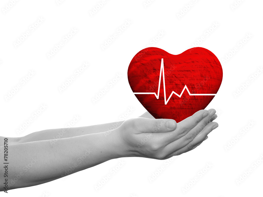Obraz premium Human hand with heart