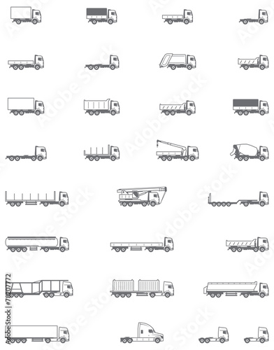Vector trucks icons