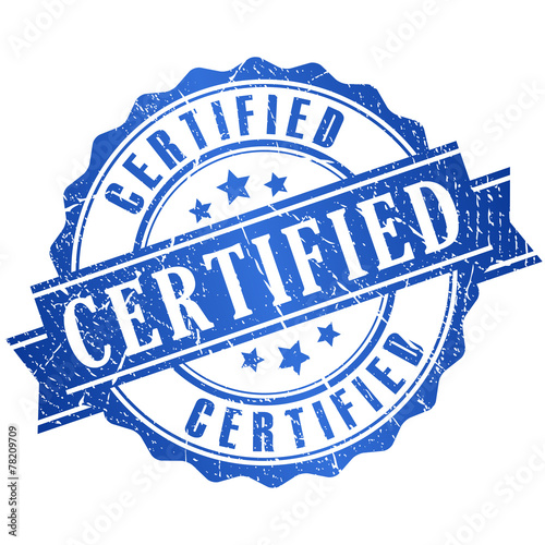 Certified vector icon photo