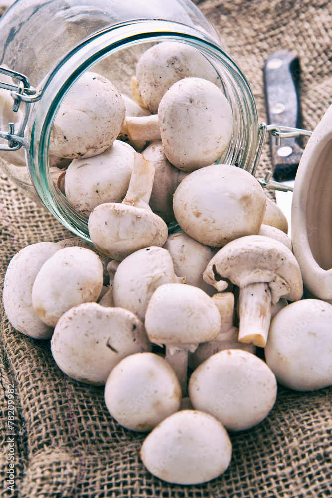 Fresh mushrooms champignon Fresh mushrooms champignon