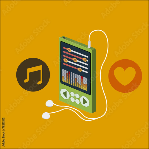Music design, vector illustration.