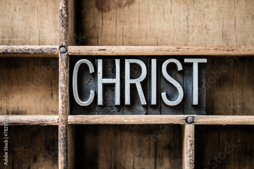 Fotografie Christ Letterpress Type in Drawer