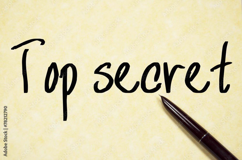 top secret text write on paper top secret text write on paper