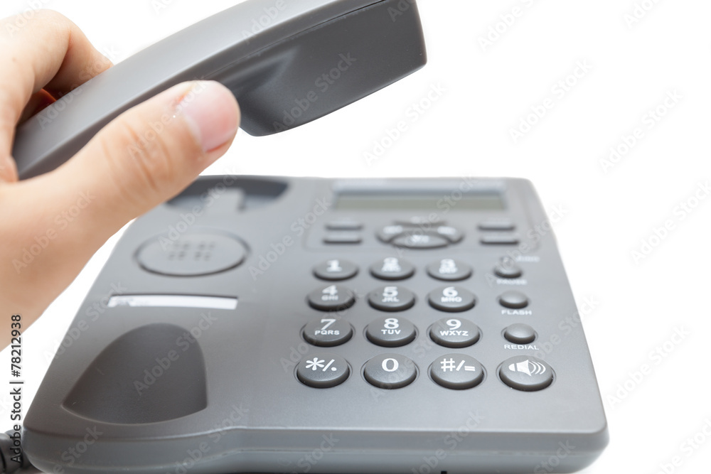 man holding up the phone receiver man holding up the phone receiver