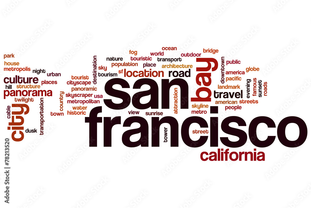 Obraz premium San Francisco word cloud