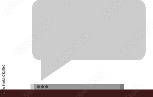 White phone with abstract message on screen
