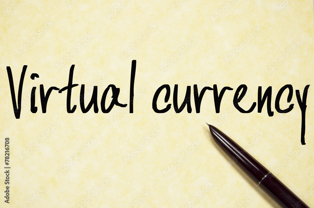 virtual currency text write on paper virtual currency text write on paper