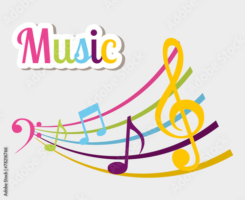 Music design, vector illustration.