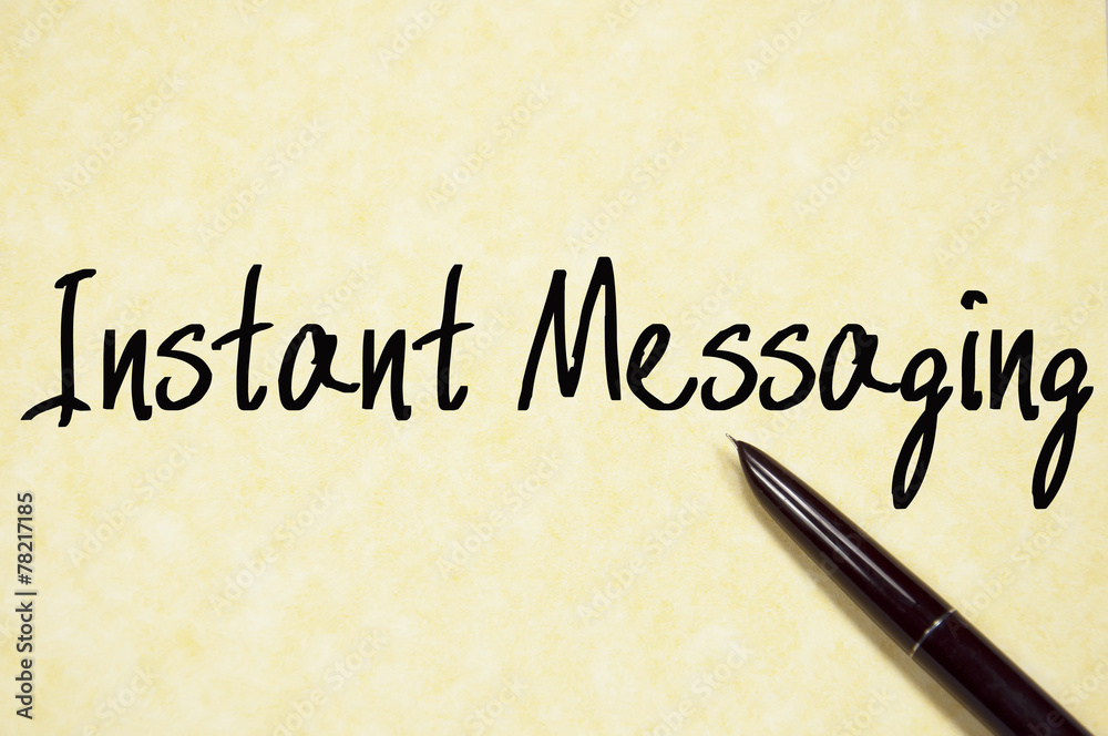 Instant messaging text write on paper Instant messaging text write on paper