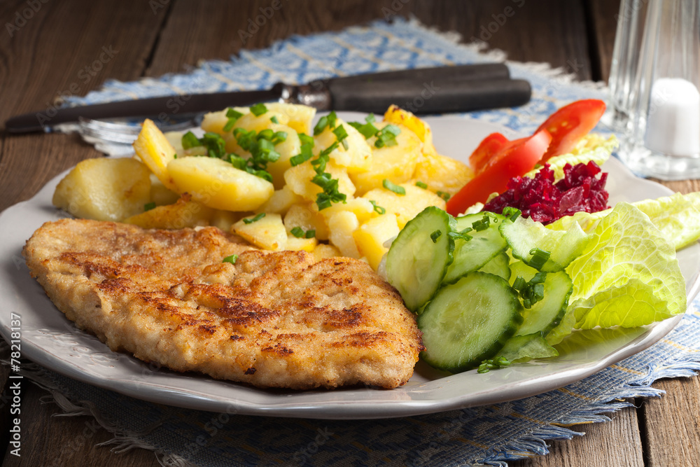 Fried pork chop.