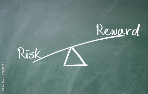 Obraz na plátně reward and risk concept
