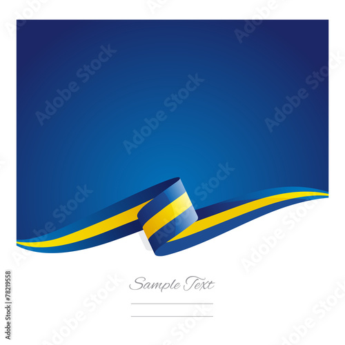 New abstract Sweden flag ribbon