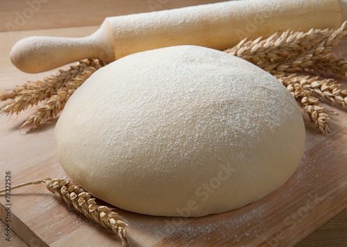 Fresh dough on the table
