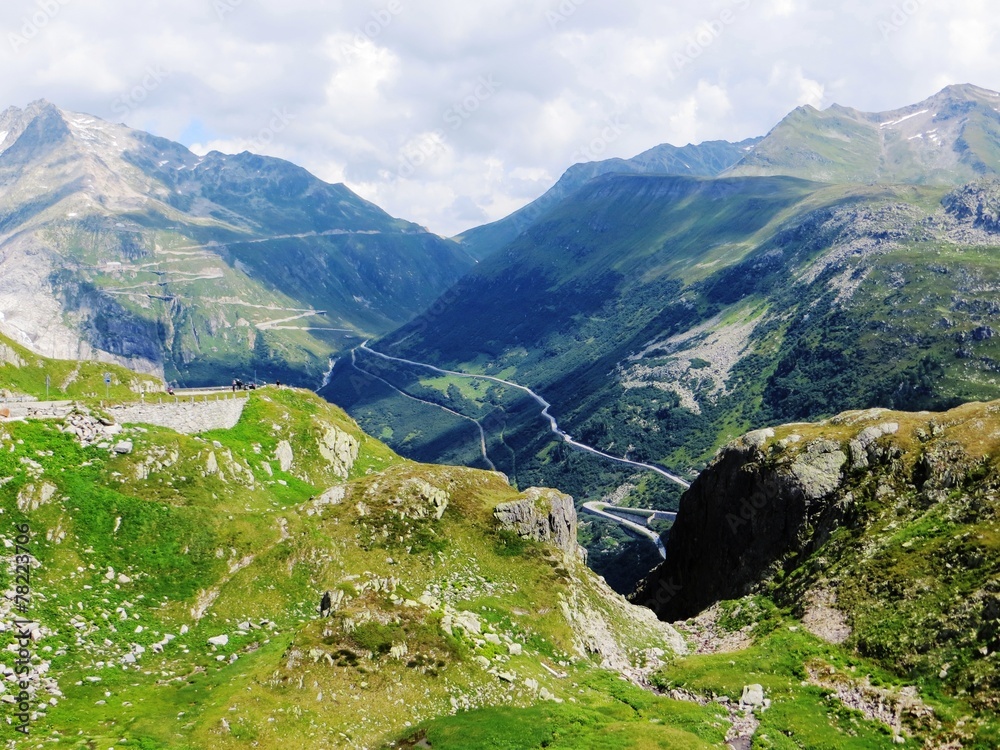 Der Furkapass - Schweizer Strassenpass in den Alpen