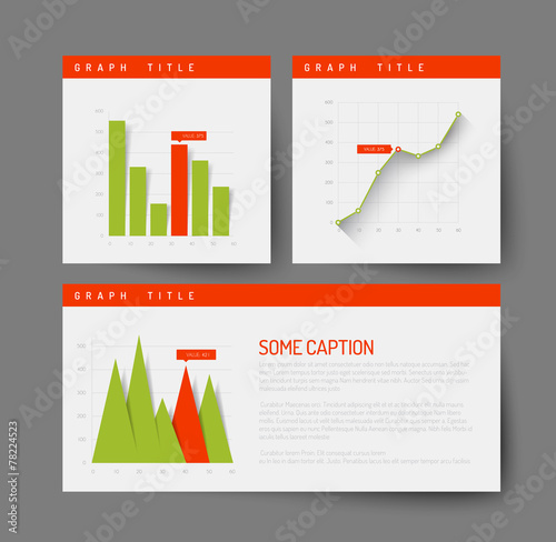 Simple infographic dashboard template