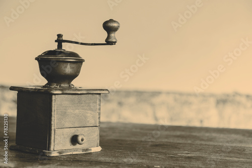 Vintage manual coffee grinder