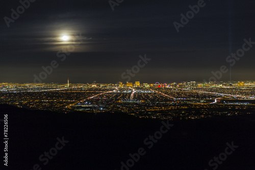 Las Vegas Full Moon Skyline