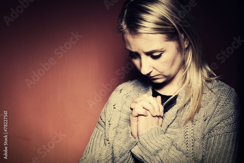 Praying woman.