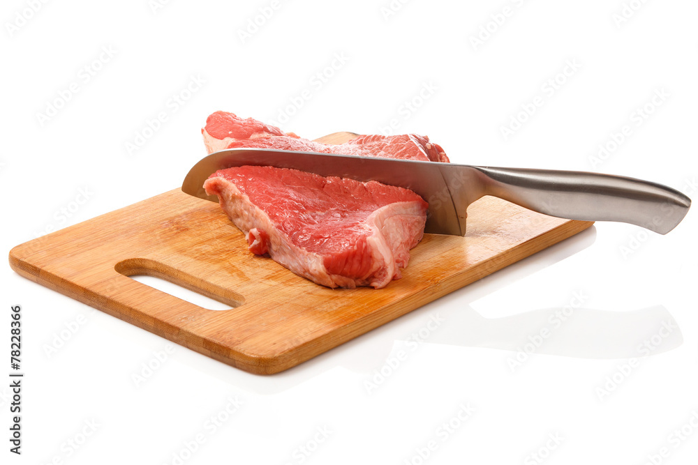 Knife and meat