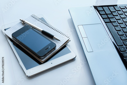 Close up of workplace