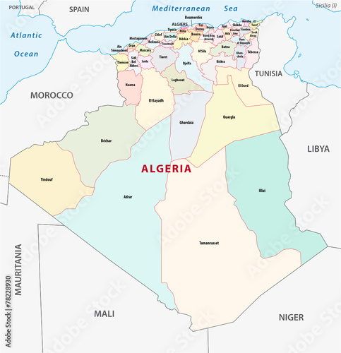 algeria administrative map