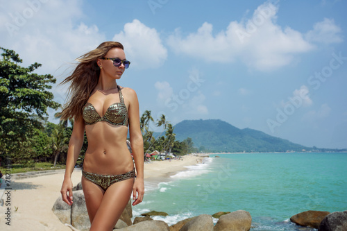 Sexy girl on the beach.