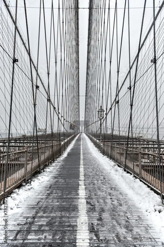 Brooklyn Bridge, Snowstorm - New York CIty #78231723