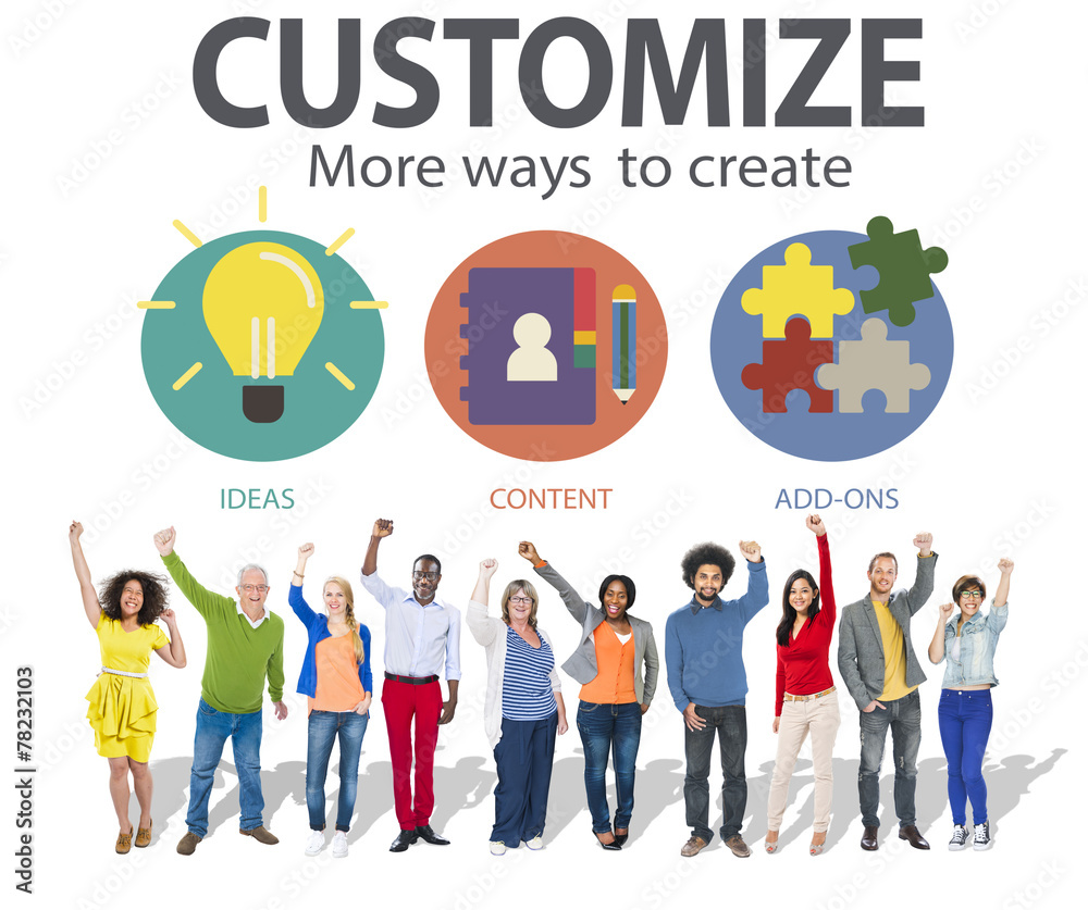 Customize Ideas Identity Innovation Personalize Concept