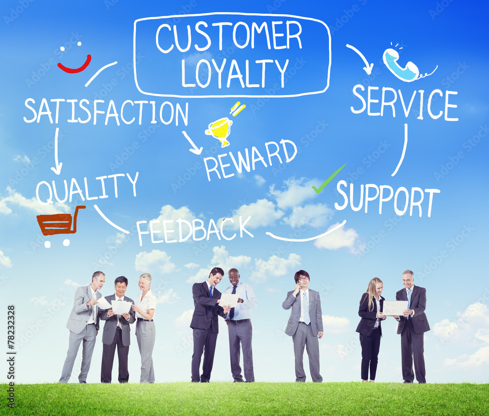 Customer Loyalty Satisfaction Support Strategy Concept Customer Loyalty Satisfaction Support Strategy Concept