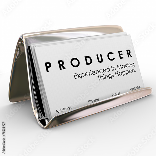 Producer Business Cards Experienced Making Things Happen