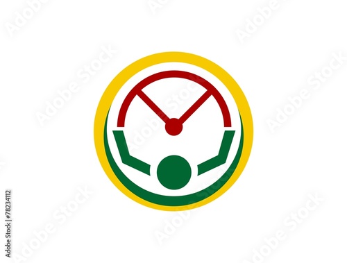 driver steer logo icon template