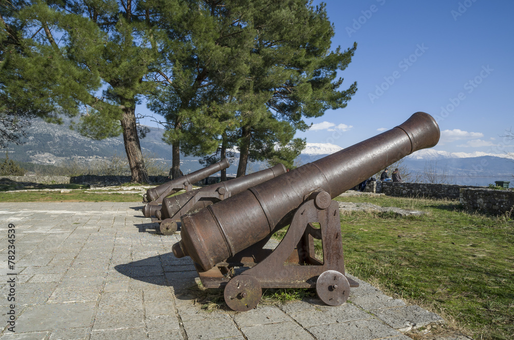 cannon rusty in Ioannina castle, Greece