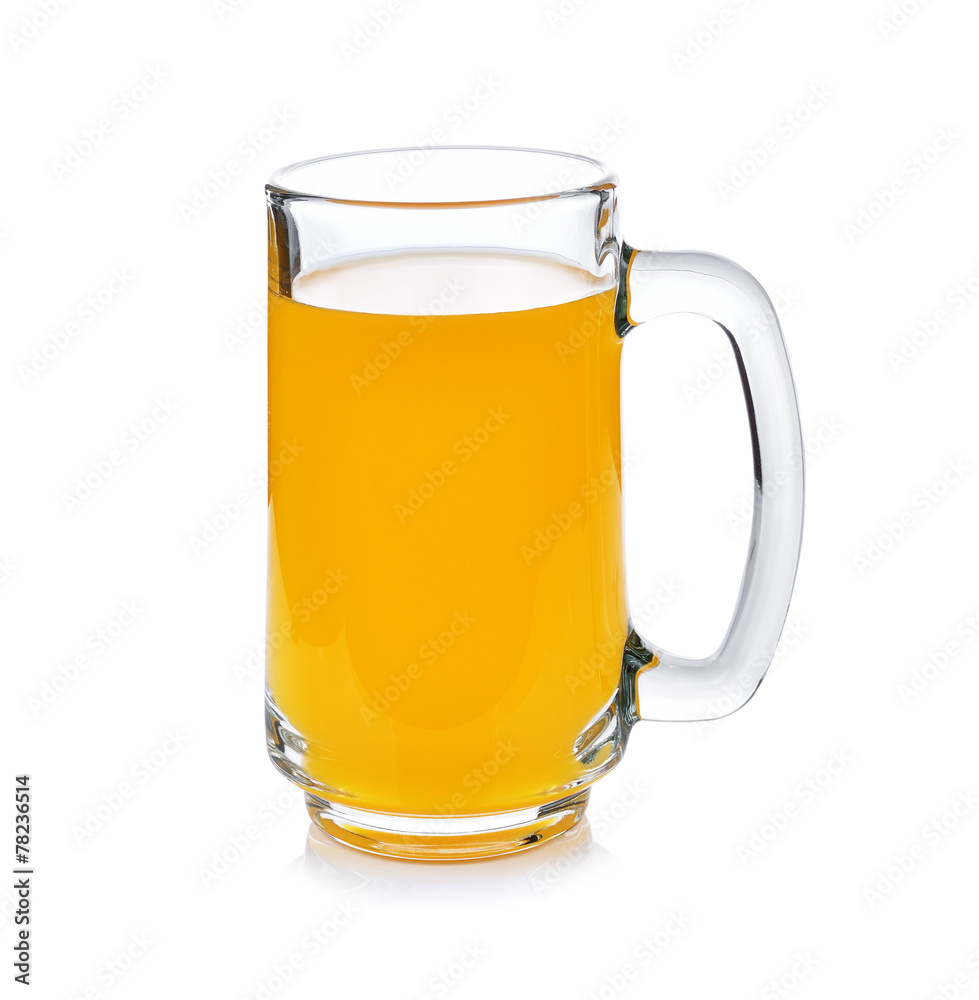 Full glass of orange juice on white background Full glass of orange juice on white background