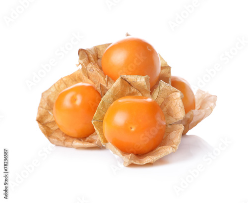 Physalis fruit on a white background