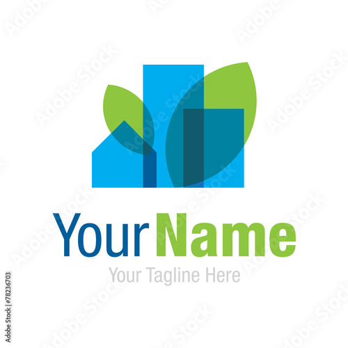 Modern life eco lifestyle nature healthy business icon logo