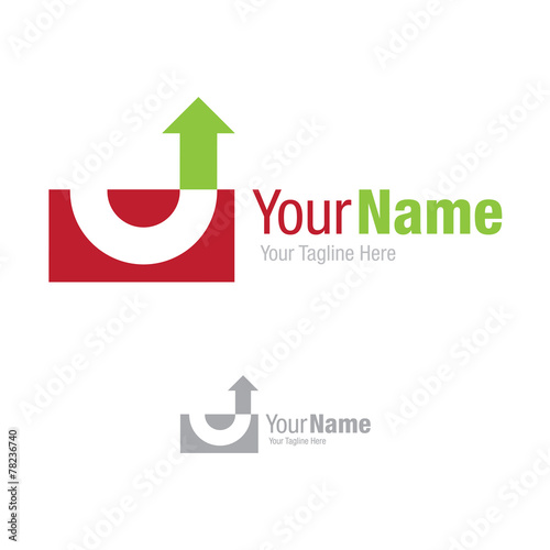 From failure to success turnaround simple business icon logo