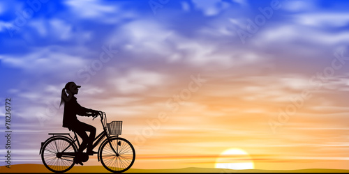 Girl on a Bicycle © Binkski