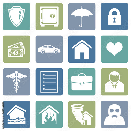 Vector Set of Insurance Icons