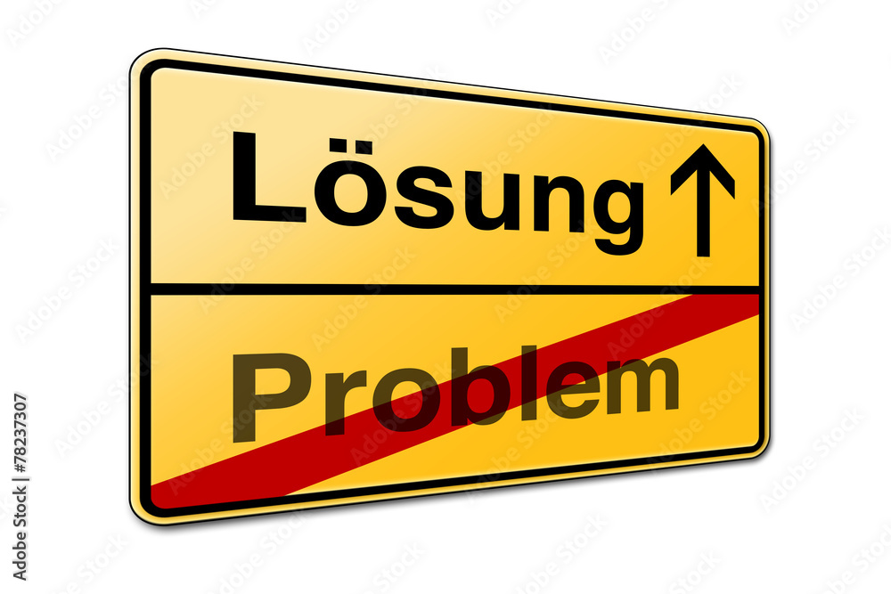 problem lösen Lösung Schild Ausweg Stock-Illustration | Adobe Stock